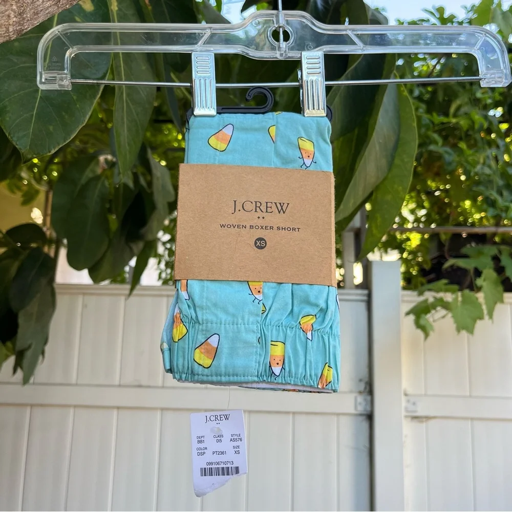 NWT J CREW Boxer Underwear with a Candy Corn Print